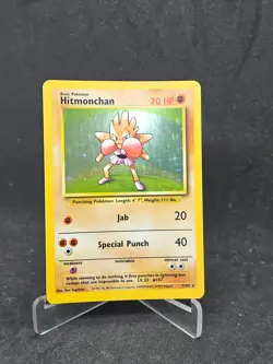 Pokemon Card Hitmonchan (7/102) Base Set Rare Holo - Image 1