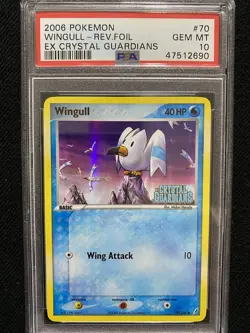 2006 Pokemon EX Crystal Guardians Wingull Reverse Foil 70/100 PSA 10 Gem Mint - Image 1
