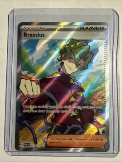 2025 Pokemon Scarlet and Violet Prismatic Evolutions #135 Brassius UR - Image 1