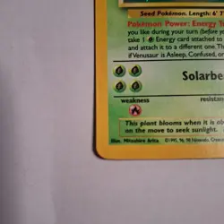 Pokemon TCG Venusaur Holo Swirl Rare Card 18/130 Base Set 2 - NM - Image 2