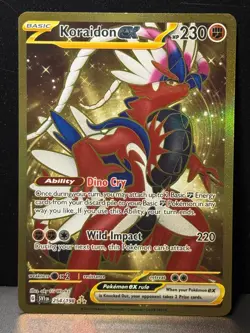 Koraidon ex 254/198 SV Scarlet & Violet Base Set Holo Gold Pokemon Card AA9 MP1 - Image 1