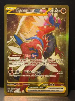 Koraidon ex 254/198 SV Scarlet & Violet Base Set Holo Gold Pokemon Card AA9 MP1 - Image 2