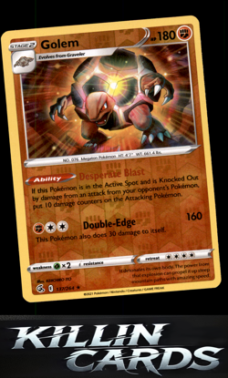 Reverse Holofoil Golem 137/264 Pokemon Rare SWSH08: Fusion Strike Card NM - Image 1