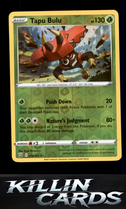 Reverse Holofoil Tapu Bulu 016/163 Pokemon Holo Rare SWSH05: Battle Styles Card - Image 1