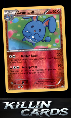 Reverse Holofoil Azumarill 103/160 Pokemon Rare XY - Primal Clash Card NM - Image 1