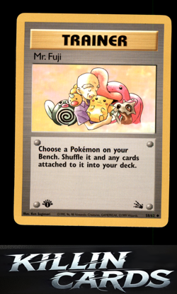 Mr. Fuji 58/62 Pokemon Uncommon Fossil Card LP - Image 1