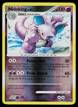Pokemon Card - Nidoking Secret Wonders 34/132 Reverse Holo - Image 1