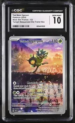 CGC GEM MINT 10 Teal Mask Ogerpon 123 Sv: Scarlet & Violet Promo Cards Holo - Image 1