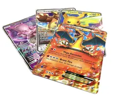 Pokemon Trading Card Lot of 4 Jumbo Oversized EX & GX Cards w/ Charizard EX XY16 - Image 1