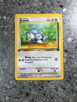 Pokemon TCG Cards 1st Edition Dratini 53/82 Team Rocket EXC - Image 1