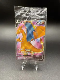 Charizard V SWSH050 Full Art Holo Promo Black Star Pokemon Card? SEALED? - Image 1
