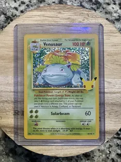 Pokemon TCG Celebrations Venusaur Holo Rare Card #15/102 Classic Collection - Image 1