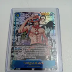 One Piece Card Game Carrying On His Will Portgas.D.Ace OP13-119 SEC Manga! NM - Image 1