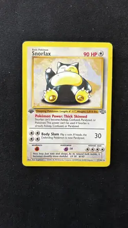 Snorlax 27/64 Jungle Set Non-Holo Rare Card 1st Edition WOTC Pokemon MP - Image 1
