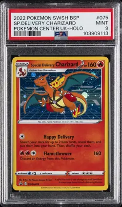 Special Delivery Charizard Promo Holo Pokemon Card SWSH075 PSA 9 MINT - Image 1