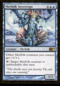 MTG - Merfolk Sovereign Magic 2010 (M10) #62 Rare LP - Image 1
