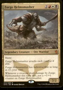 MTG - Zurgo Helmsmasher Khans of Tarkir #214 Mythic LP - Image 1