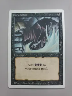 MTG Dark Ritual Revised Edition Regular Common MP See Pictures And Description - Image 1