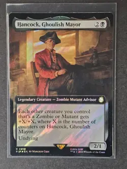 MTG Hancock, Ghoulish Mayor (Extended Art) (Surge Foil) R 910 UB: Fallout - Image 1