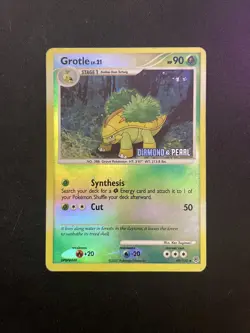 Grotle 49/130 Stamped Reverse Holo Diamond & Pearl Set Pokemon Card HP Condition - Image 1