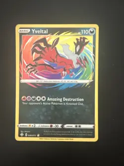 2021 Pokemon - Yveltal 046/072 Shining Fates Amazing Rare Holo Near Mint NM - Image 1