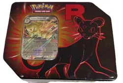 Pokemon TCG Team Rocket Tin Persian ex Promo + 5 Booster Packs - Factory Sealed - Image 1