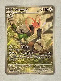 Unfezant 2025 Pokemon SV Black Bolt NM Illustration Rare #150/086 English - Image 1
