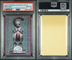 2025 POKEMON AZABUDAI HILLS MEWTWO STAMP RALLY STICKER PART 2 PSA 10 GEM MINT - Image 3