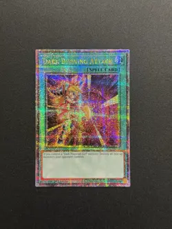 2025 YUGIOH RA04 25TH QCR SECRET RARE DARK BURNING ATTACK NM - Image 1