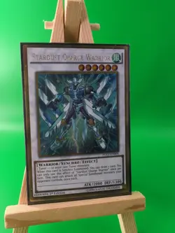 YuGiOh! 1x STARDUST CHARGE WARRIOR - 1ST ED - GOLD SECRET RARE - PGL3-EN005 LP - Image 1