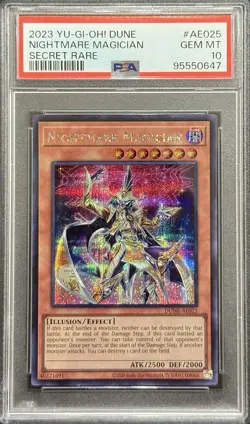 2023 PSA 10 YUGIOH DUNE AE SECRET RARE NIGHTMARE MAGICIAN 💎 - Image 1