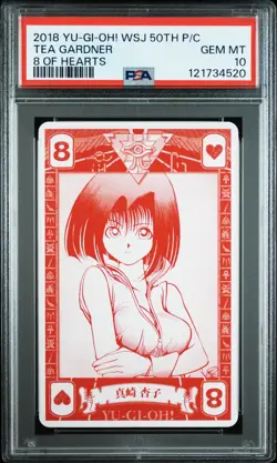 2018 YU-GI-OH! WEEKLY SHONEN JUMP 8 OF HEARTS TEA GARDNER PSA 10 - Image 1