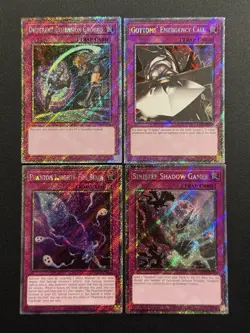 2025 YUGIOH RA04 PLATINUM SECRET RARE SINISTER SHADOW GAMES NM BONUS SET - Image 1