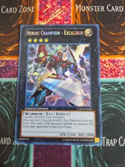 Yu-Gi-Oh! Heroic Champion - Excalibur CT09-EN002 Secret Rare Limited Near Mint - Image 1