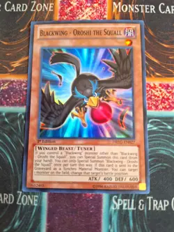 Yu-Gi-Oh! Blackwing - Oroshi the Squall DRLG-EN027 Super Rare 1st Edition NM a1/ - Image 1