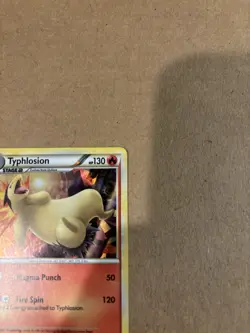 Typhlosion 32/123 Pokemon Card TCG HearGold SoulSilver Cracked Ice Holo LP - Image 4