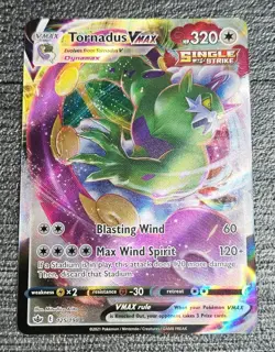 Pokemon TCG Tornadus VMAX Holo Rare Single Strike Card 125/198 Chilling Reign - Image 1