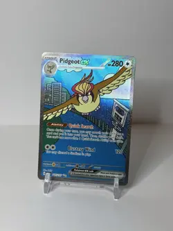 PIDGEOT EX 225/197 SIR Obsidian Flames Full Art Pokemon Card - Image 1