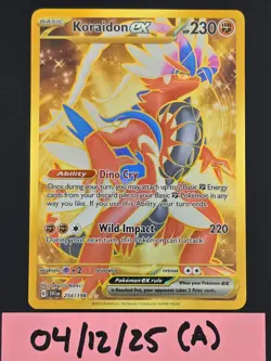 Pokemon Card - Koraidon ex Scarlet & Violet Base Set 254/198 Secret Rare - Image 1