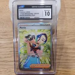 CGC 10 Perrin Twilight Masquerade 220/167 Special Illustration Rare Pokemon Card - Image 1