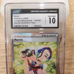 CGC 10 Perrin Twilight Masquerade 220/167 Special Illustration Rare Pokemon Card - Image 2