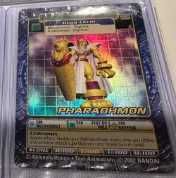 Pharaohmon Series 6 HOLO Perfect 10 Level Card RARE Holy Grail Digimon Series 6 - Image 1