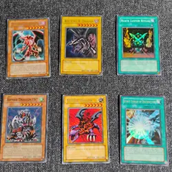 Yugioh Dark Wind Earth Spell Card Lot Of 6 Rare Red Eyes Dragon White Horned - Image 1