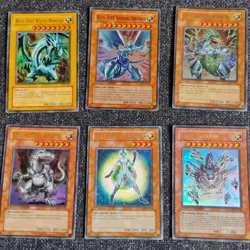 Yugioh Card Light Lot Of 6 Rare Blue Eyes White Dragon Shining Super Conductor - Image 1