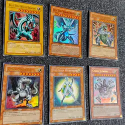 Yugioh Card Light Lot Of 6 Rare Blue Eyes White Dragon Shining Super Conductor - Image 2