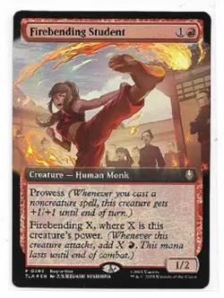 MTG magic cards 1x Firebending Student buy-a-box Foil promo Avatar TLA Unique & - Image 1