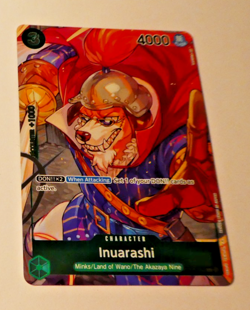 One Piece English Card Game Holo Carte Inuarashi OP01-034 Errata Mint - Image 1