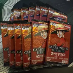 Presale Carrying On His Will OP13 One Piece Card Game Booster, LOT Of 13 - Image 1