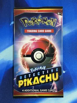 Pokemon TCG Detective Pikachu 4 Card Booster Pack Sealed Sun & Moon Promo Lot X2 - Image 2