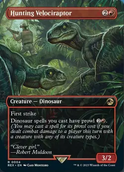 [1x] Hunting Velociraptor - Borderless Near Mint, English The Lost Caverns of Ix - Image 1
